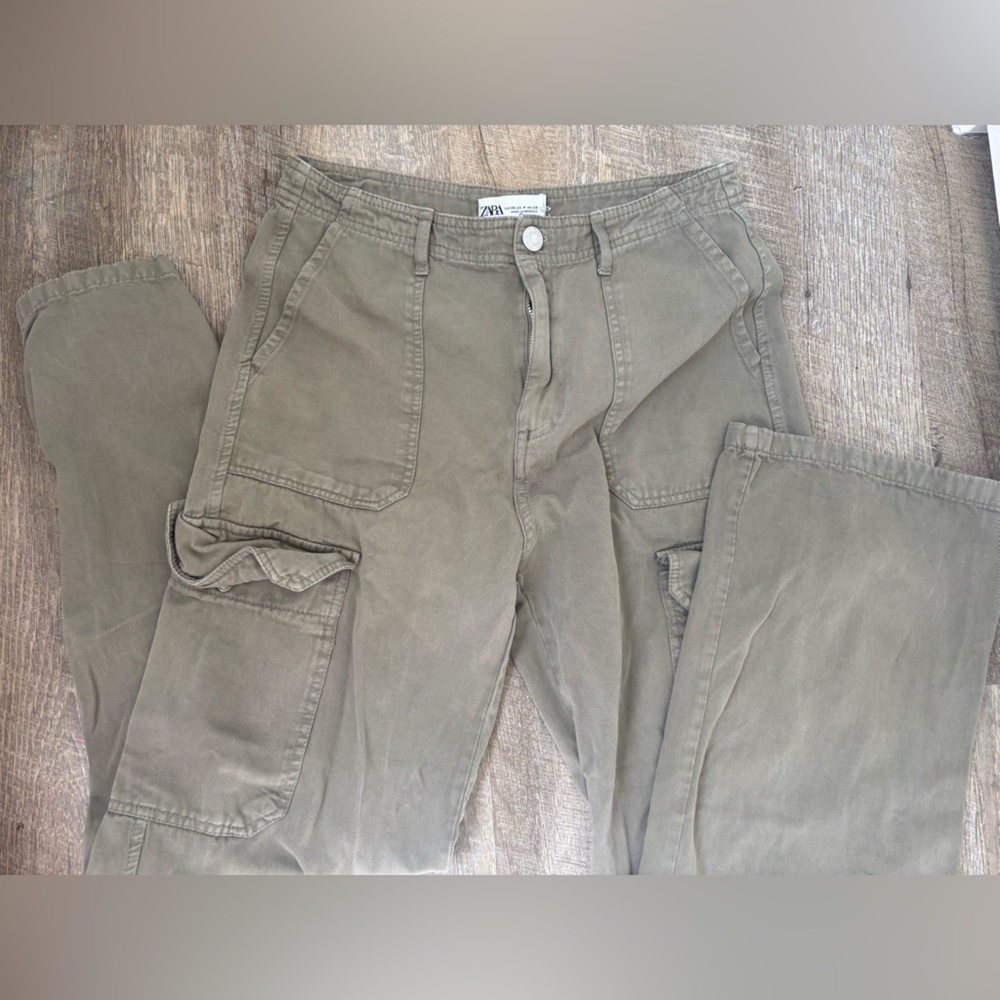 Zara Khaki Utility Pants